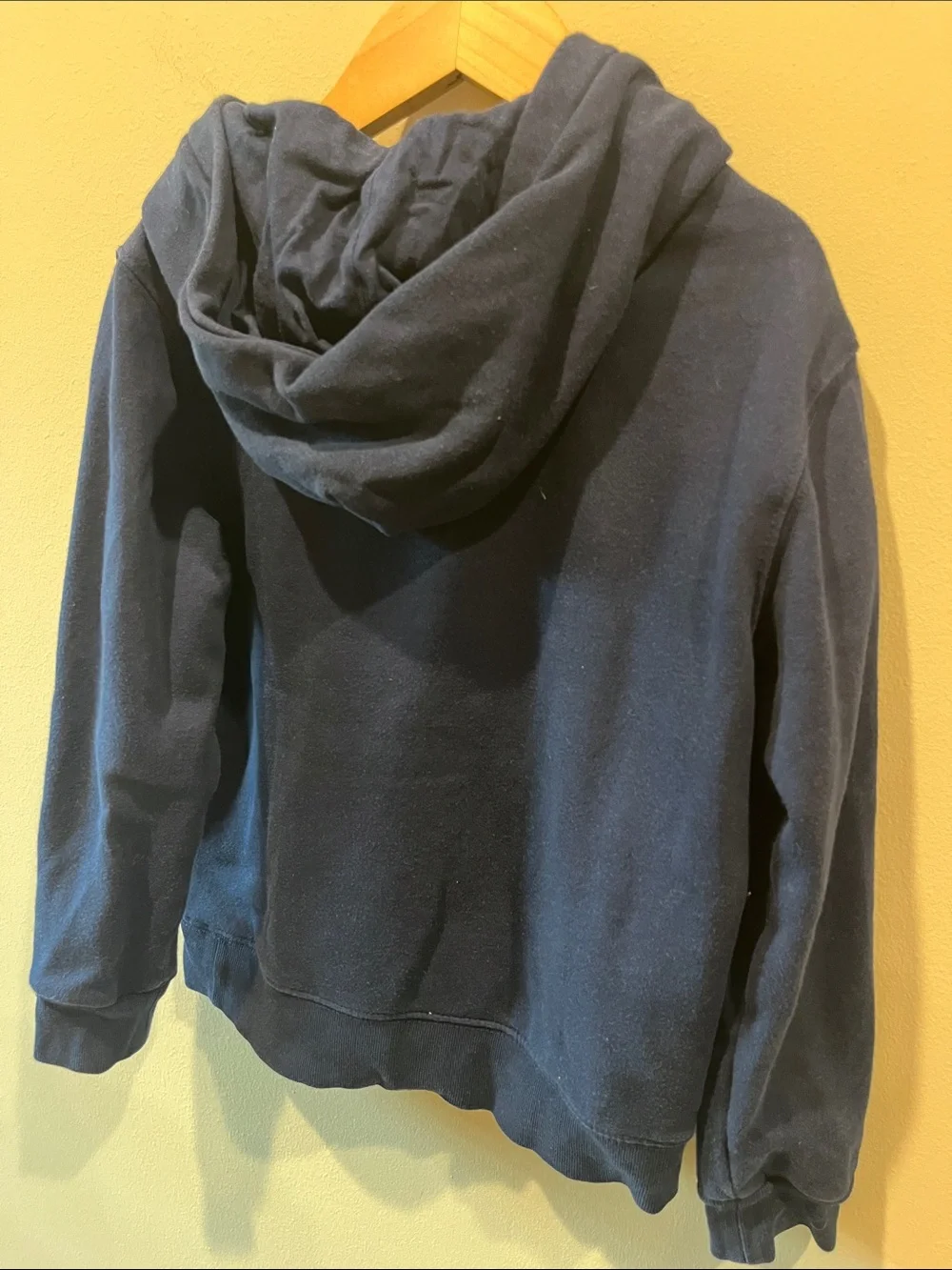 Ralph Lauren Navy Hoodie with Multicolor POLO Letters